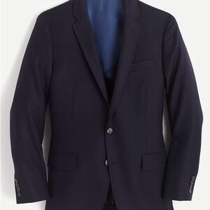 J. Crew Ludlow 36 Slim Navy Blue Blazer Double Vented 100% American Wool